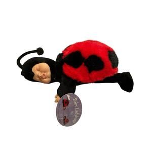 Anne Geddes 9" Baby Ladybugs Stuffed Plush Doll Vintage 1997 With Tags